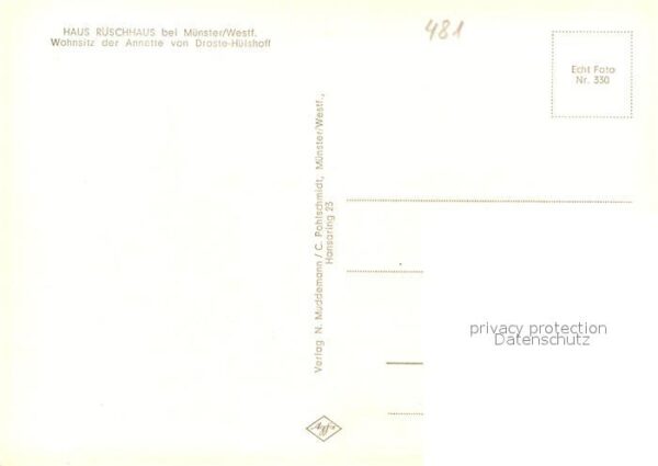 Muenster Westfalen Haus Rüschhaus Wohnsitz der Dichterin A – Bild 2