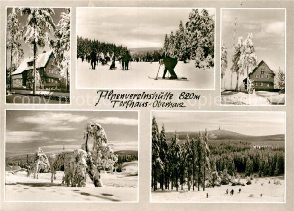 Torfhaus Harz Alpenvereinshütte Winterpanorama Winter