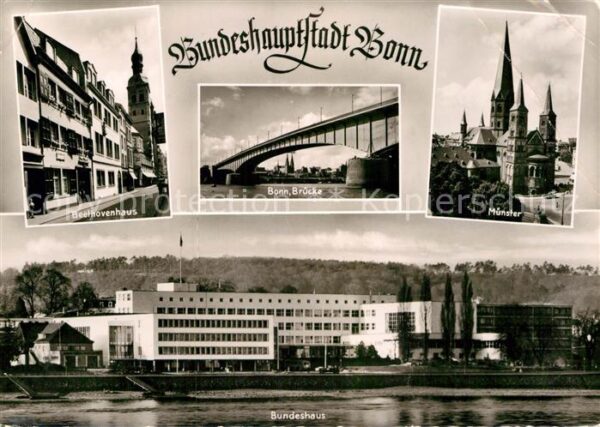 Bonn Rhein Beethovenhaus Rhein Brücke Münster Bund