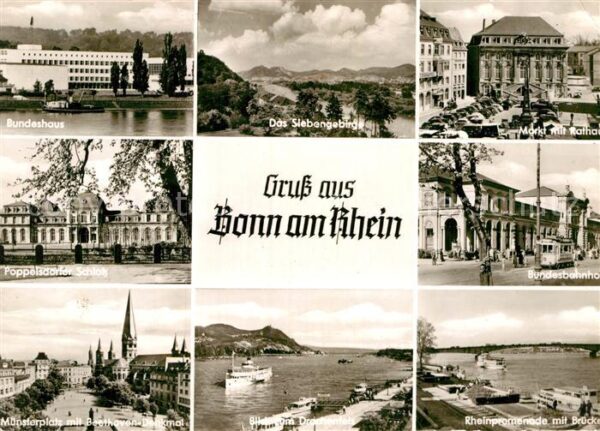 Bonn Rhein Bundeshaus Schloss Münsterplatz Beethov
