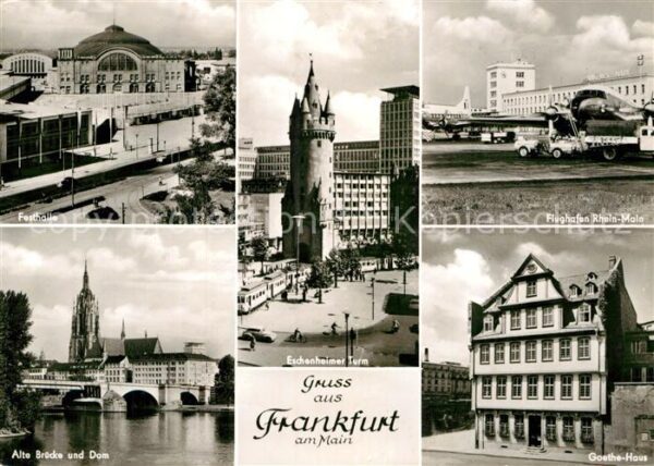 Frankfurt Main Festhalle Alte Brücke Dom Eschenheimer