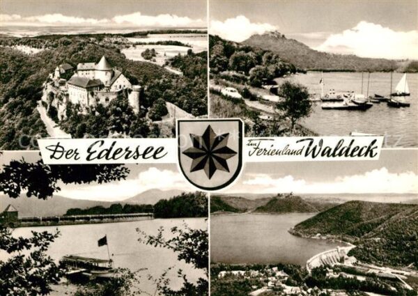 Waldeck Edersee Schloss Bootsanleger Edertalsperre Sper