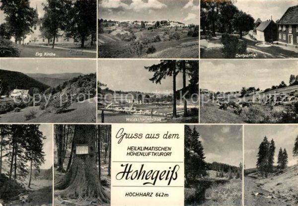 Hohegeiss Harz Dorfpartie Kirche Waldschwimmbad Landsc