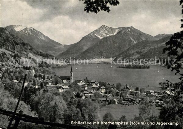 Schliersee Panorama mit Brecherspitze und Jägerkam
