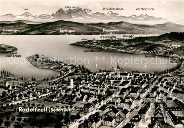 Radolfzell Bodensee aus der Vogelperspektive
