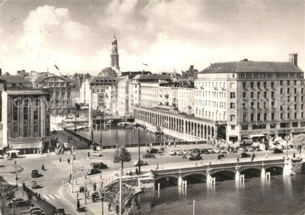 Hamburg Reesendammbrücke und Alsterarkaden