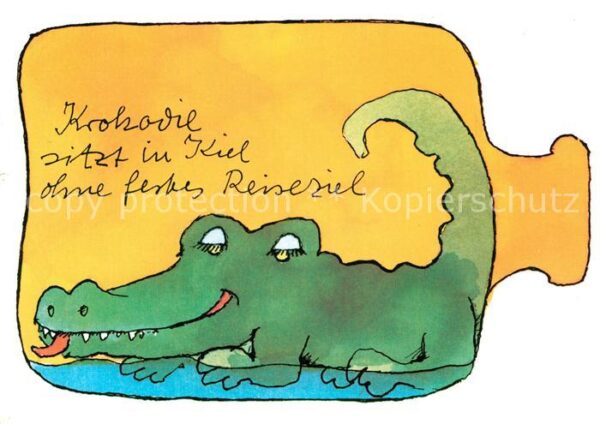 Krokodile Künstlerkarte Janosch