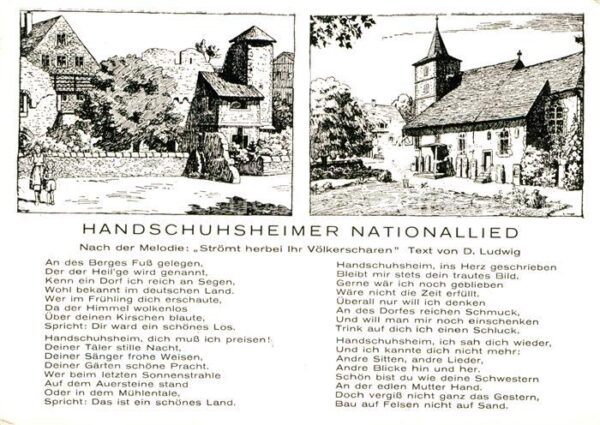 Liederkarte Handschuhsheimer Nationallied