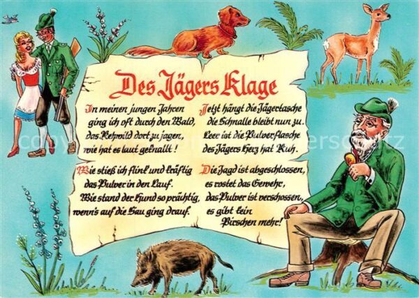 Jagd Des Jägers Klage Jäger Hund Reh Wildsch