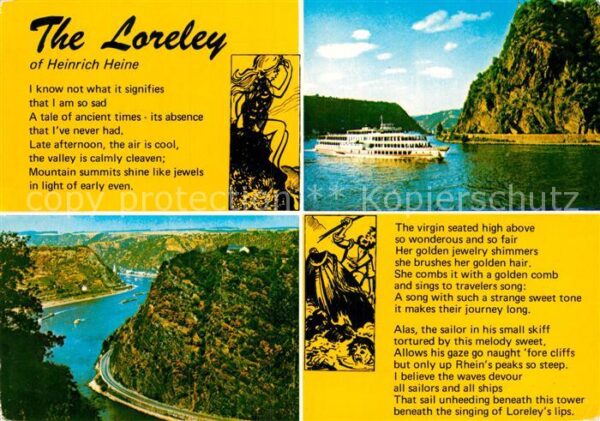 Heine Heinrich The Loreley Motrschiff Rhein