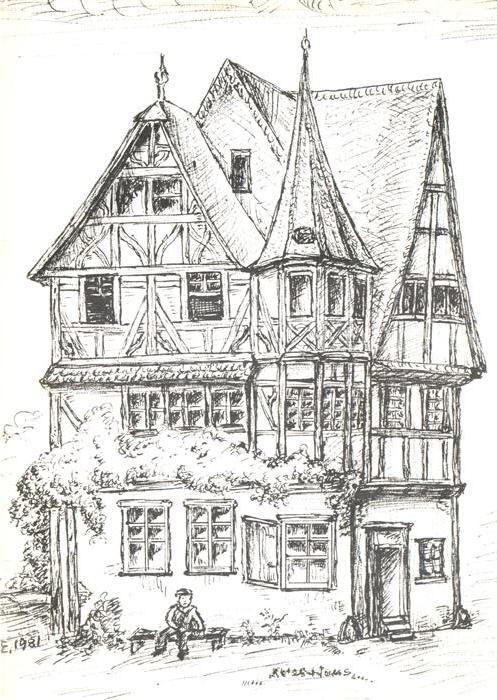 Kuenstlerkarte Friedrich Rudolf Engelhardt Bacharach a