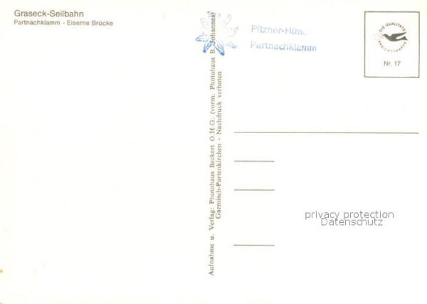 Seilbahn Graseck Partnachklamm Eiserne Brücke – Bild 2