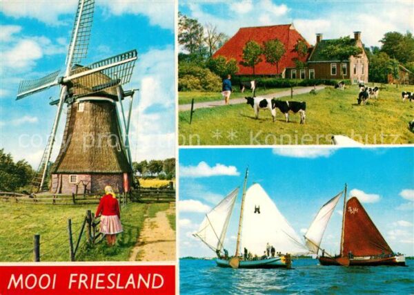 Windmuehle Segelboote Friesland