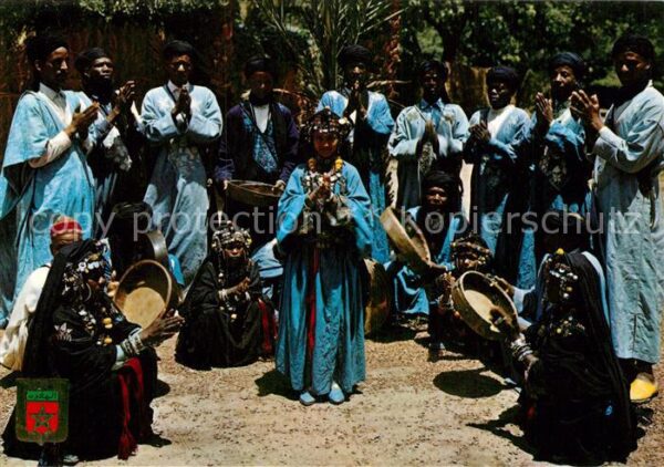 Typen Arabien Maroc Typique Groupes Folkloriques de T