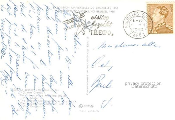 Exposition Universelle Bruxelles 1958 Section Etrangere Quatre Grands France – Bild 2