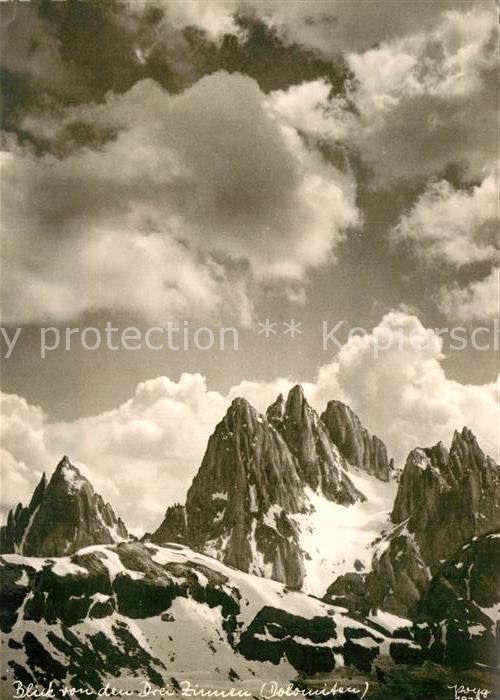 Foto Popp Nr. 1877 Blick von den Drei Zinnen Dolomite