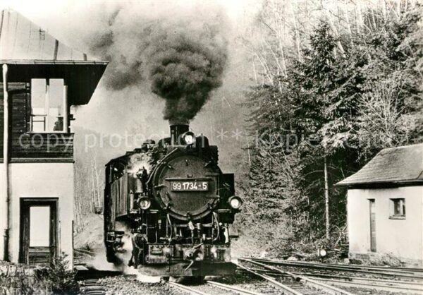 Lokomotive 991734-5 Bahnhof Kipsdorf Schmalspurbah