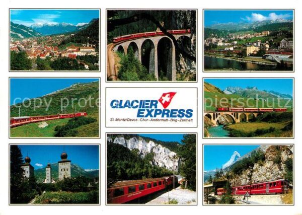 Eisenbahn Glacier-Express St. Moritz Davos Chur A