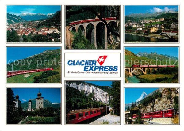 Eisenbahn Glacier-Express St. Moritz Zermatt