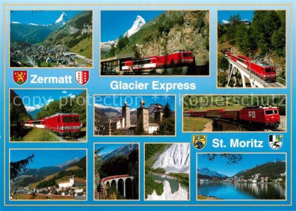 Eisenbahn Glacier-Express Zermatt St. Moritz