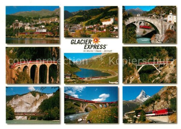 Eisenbahn Glacier-Express St. Moritz Zermatt