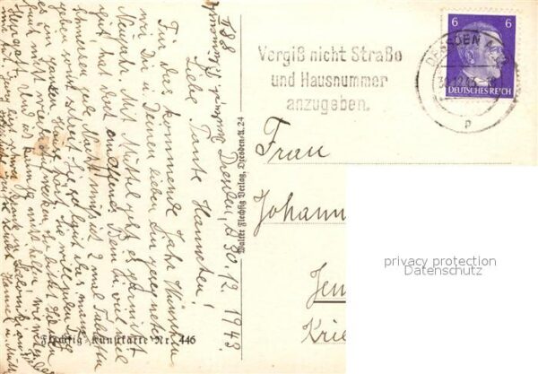 Kuenstlerkarte Flechsig Nr. 446 Kinder Blumen Handharm – Bild 2