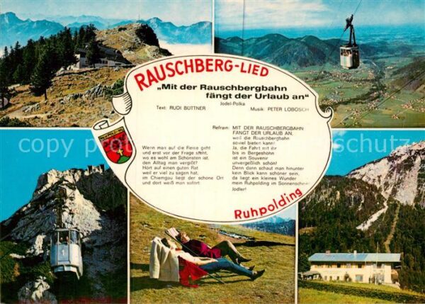 Liederkarte Rauschberg-Lied Seilbahn Ruhpolding
