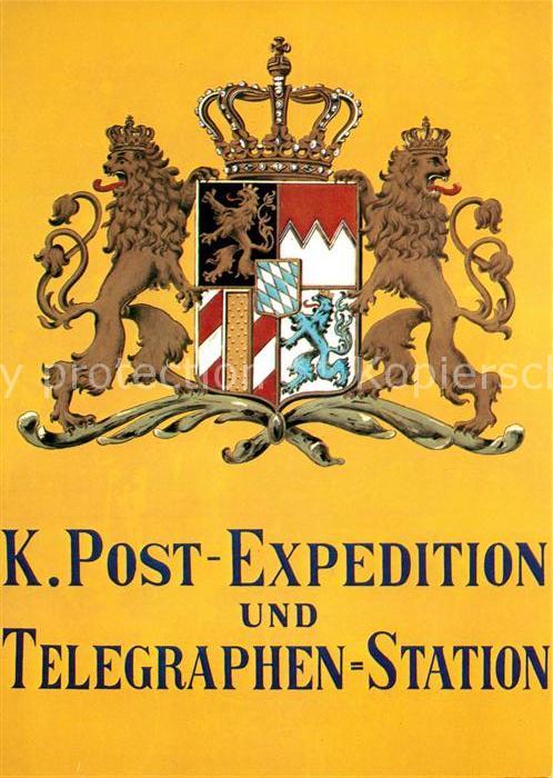 Post Posthausschild Bayern um 1900