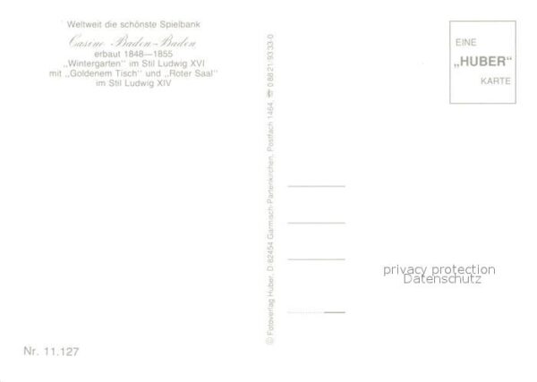 Casino Spielbank Baden-Baden Wintergarten Goldener Tisch – Bild 2