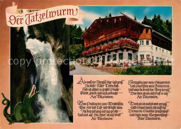 Gedicht auf AK Joseph Viktor von Scheffel Gasthof Tatz