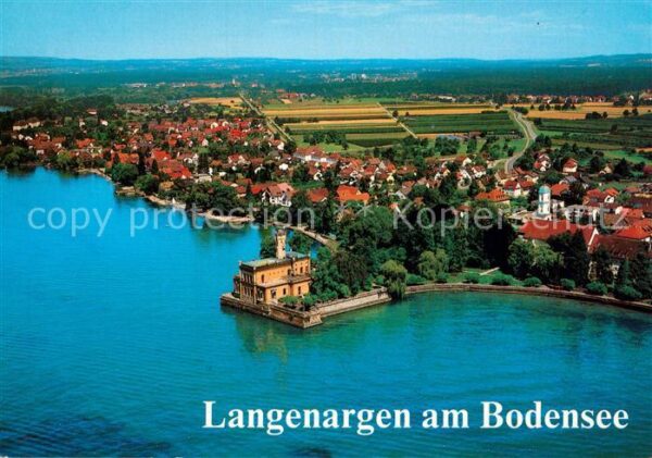 Langenargen Bodensee Fliegeraufnahme Schloss Montfort Unterd