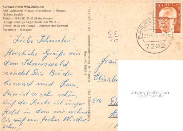 Klosterreichenbach Kurhaus Hotel Waldgrund – Bild 2