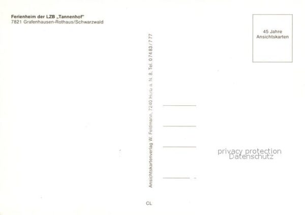 Rothaus Grafenhausen Ferienheim LZB Tannenhof – Bild 2
