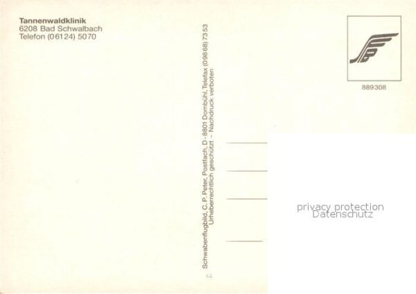 Bad Schwalbach Fliegeraufnahme Tannenwaldklinik – Bild 2