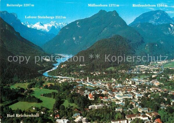 Bad Reichenhall Fliegeraufnahme Bergkette
