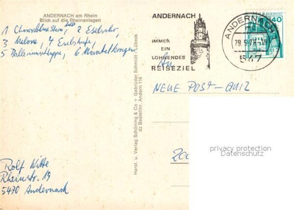 Andernach Fliegeraufnahme Rheinanlagen – Bild 2