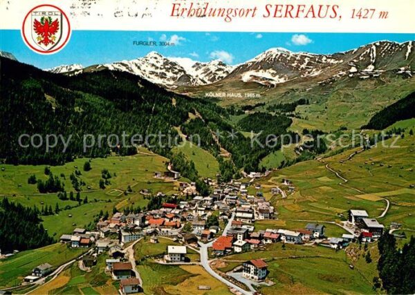 Serfaus Tirol Fliegeraufnahme Komperdellgebiet Kölner