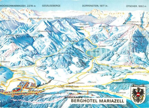 Mariazell Steiermark Pistenplan Bergmassive