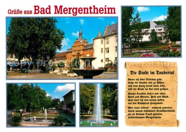 Bad Mergentheim Stadtansichten Springbrunnen Parkanlage