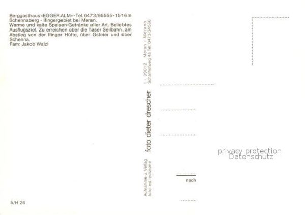 Schenna Meran Berggasthaus Eggeralm – Bild 2