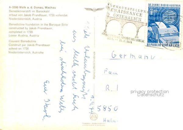 Melk Donau Fliegeraufnahme Benediktinerstift Baroc – Bild 2