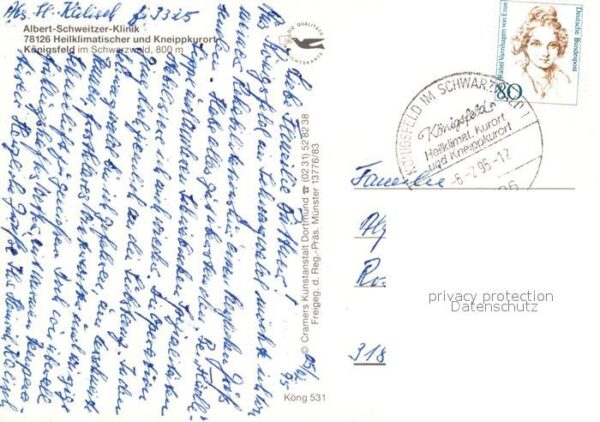 Koenigsfeld Schwarzwald Fliegeraufnahme Albert Schweitzer Klini – Bild 2