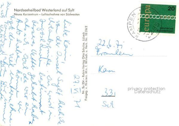 Westerland Sylt Kurzentrum Fliegeraufnahme – Bild 2