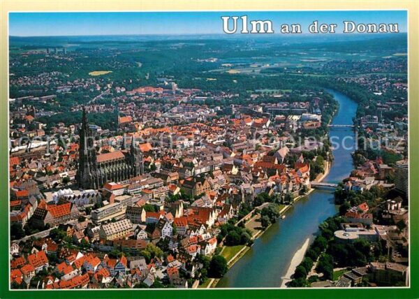 Ulm Donau Fliegeraufnahme