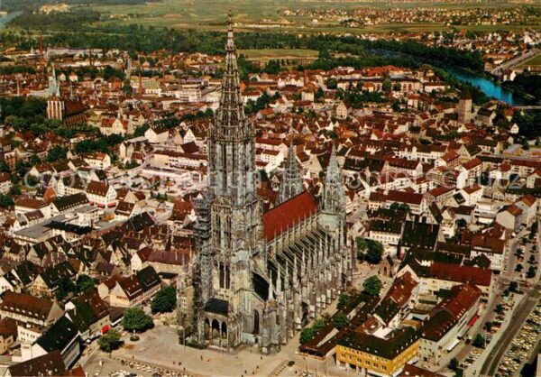 Ulm Donau Fliegeraufnahme höchste Kirche der Welt