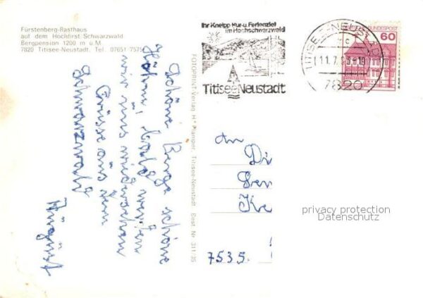 Titisee-Neustadt Fürstenberg Rasthaus Hochfirst Bergpens – Bild 2