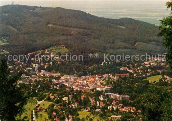 Baden-Baden Blick von Bergstation Merkurstandseilba