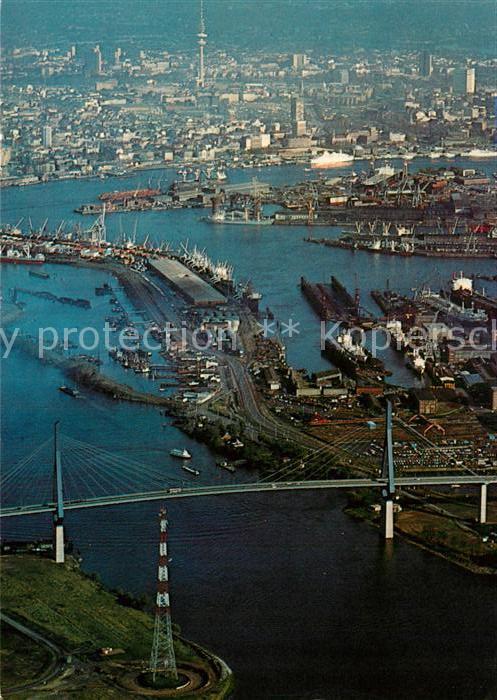 Hamburg Fliegeraufnahme Kohlbrandbrücke