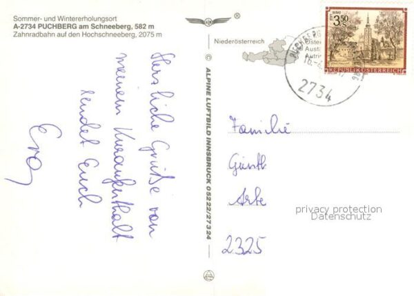 Puchberg Schneeberg Fliegeraufnahme – Bild 2