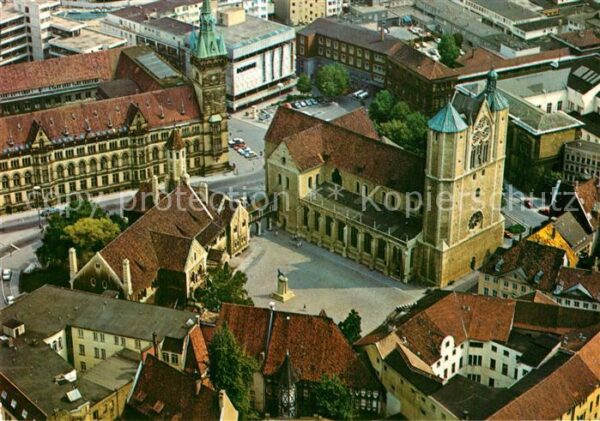 Braunschweig Fliegeraufnahme Burgplatz Rathaus